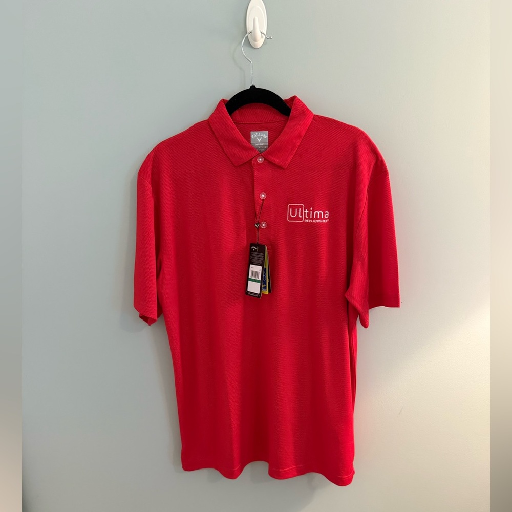 Calloway Red Men's Golf Polo Shirt Opti Dry
New with tags. Great gift